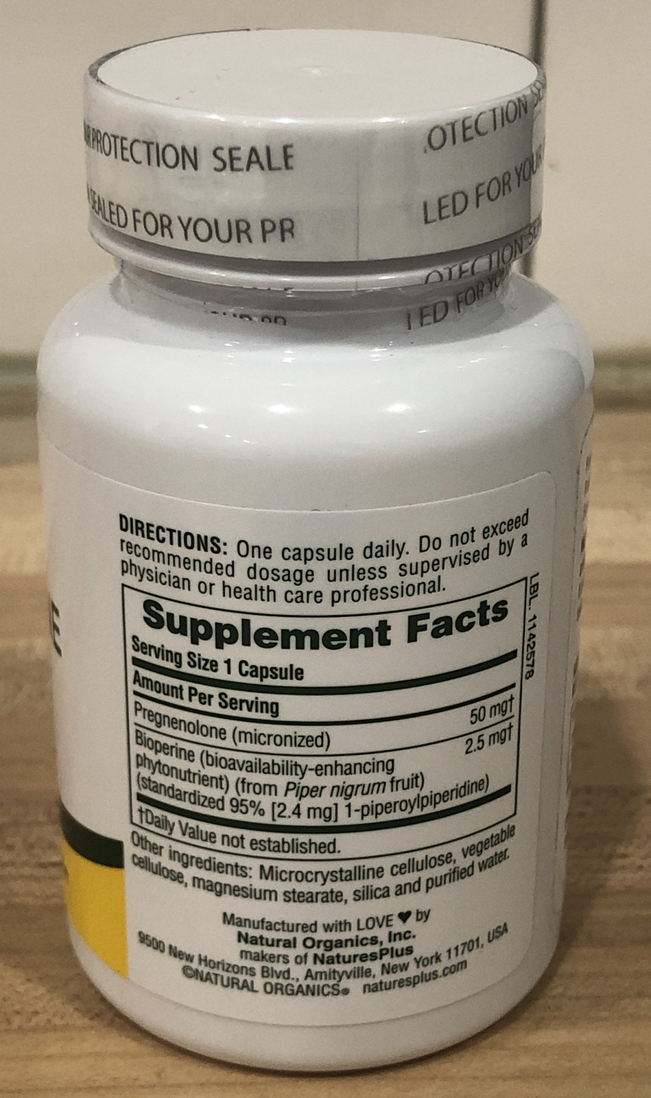 Nature’s Plus, Ultra Pregnenolone with Bioperine, 60 Capsules BB12/24