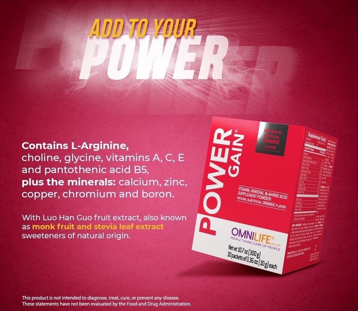 POWER MAKER (Gain) Box With 30 Satches Net wt 10.7 oz **FREE SHIPPING**