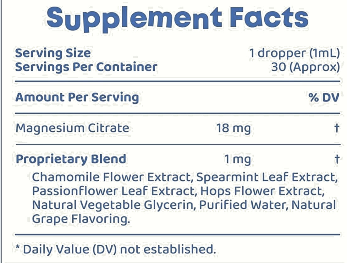Joyspring Calmify Liquid Magnesium Drops For Kids 1 fl oz Sugar/Gluten Free