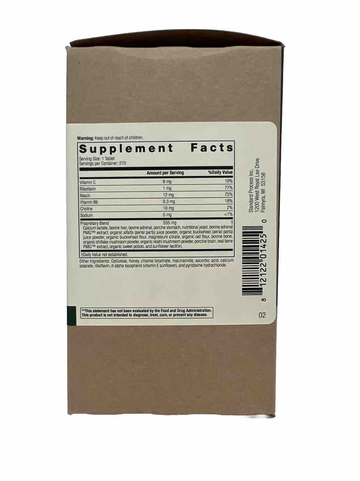 Standard Process Drenamin – 270 Tablets – Exp. 11/2026
