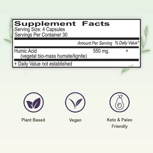 Vital Earth Minerals Humic Minerals Capsules 70+ Trace Minerals with Natural…