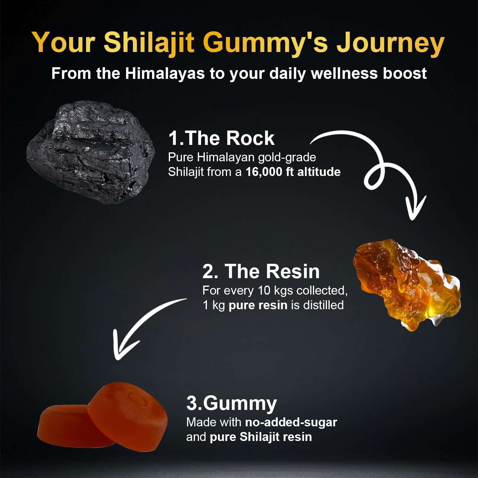 vitacoreHimalayan Shilajit Gummies for Men & Women 60 Count (Pack of 1), 1pc