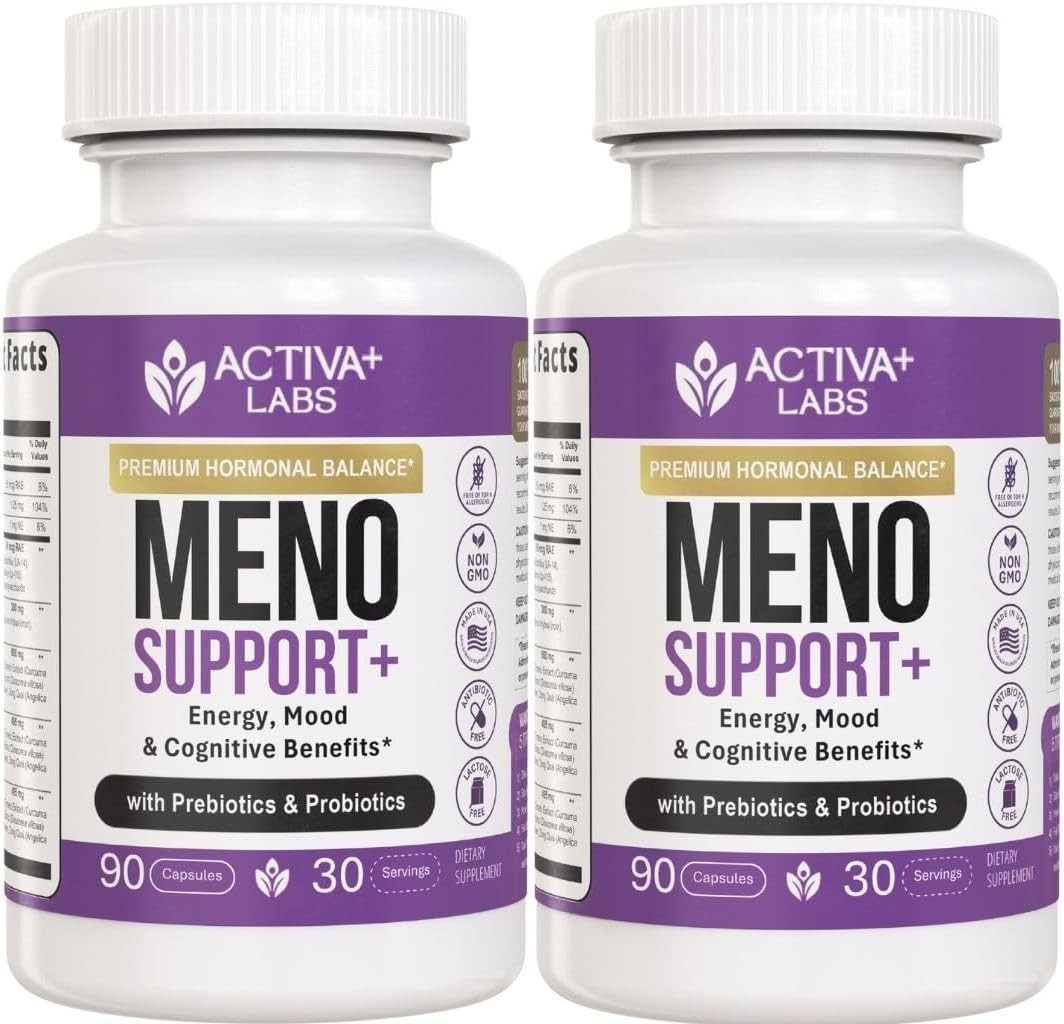 Swiss Activa+ Menopause Support 60-Day Vegan Hormone Balance Hot Flash Mood