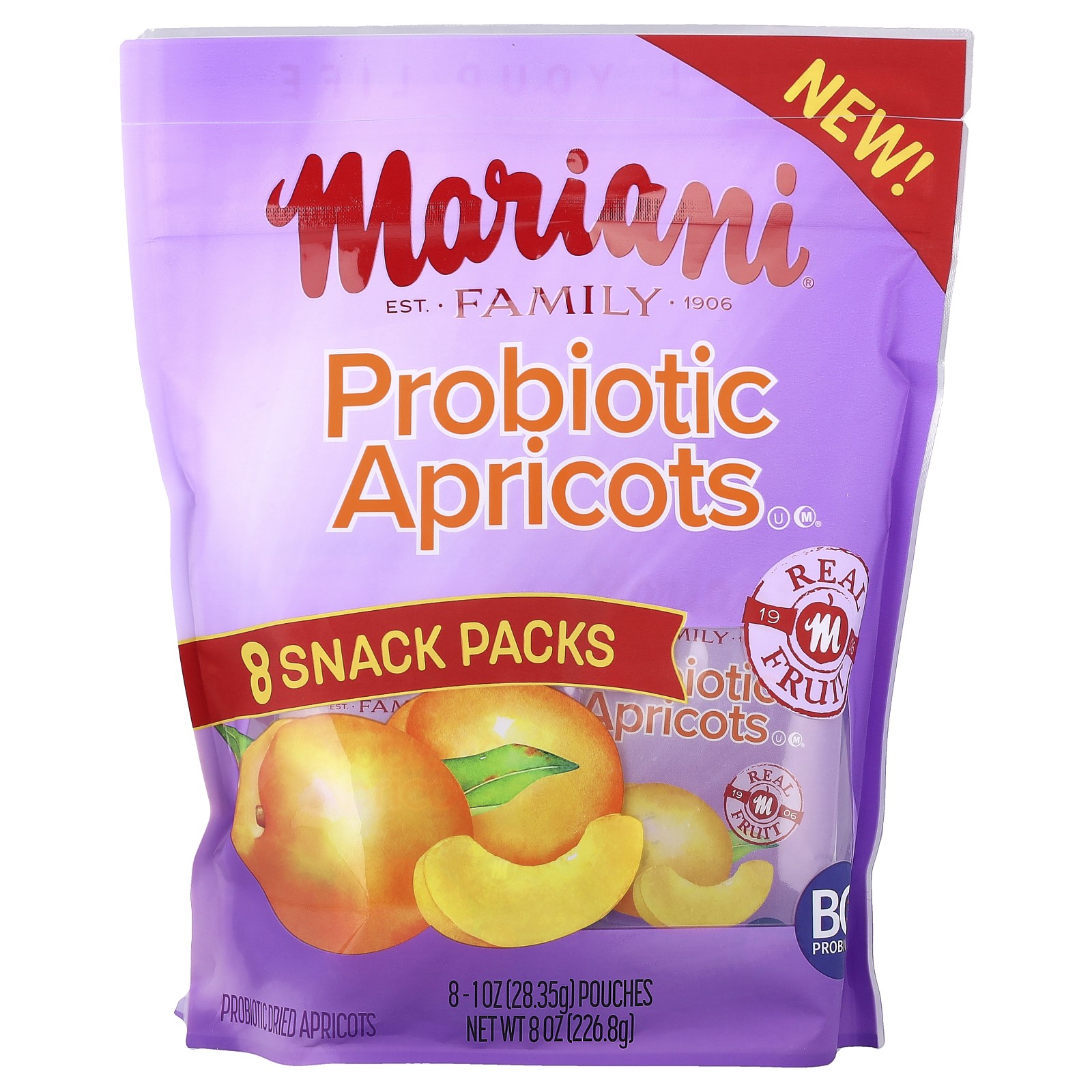 Probiotic Apricots, 8 Pouches, 1 oz (28.25 g) Each