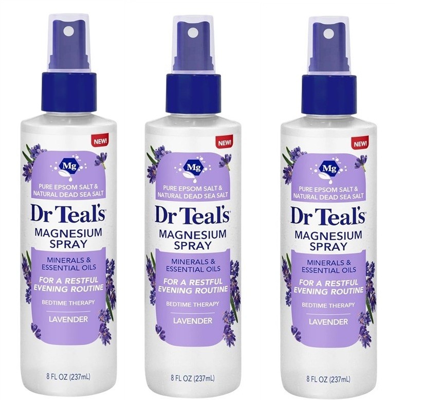 BL Dr Teals Magnesium Spray Lavender 8oz each *Three Pack*