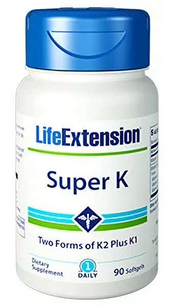THREE PACK Life Extension Super K 90 soft gel K1 MK-4 MK-7 90 softgel