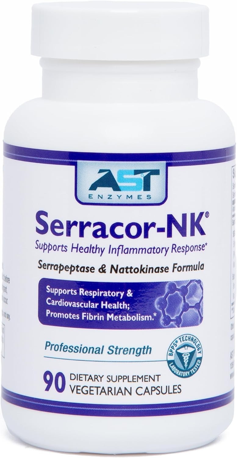 AST Enzymes Serracor-NK –Proteolytic Systemic Enzyme 90 Count (Pack of 1)