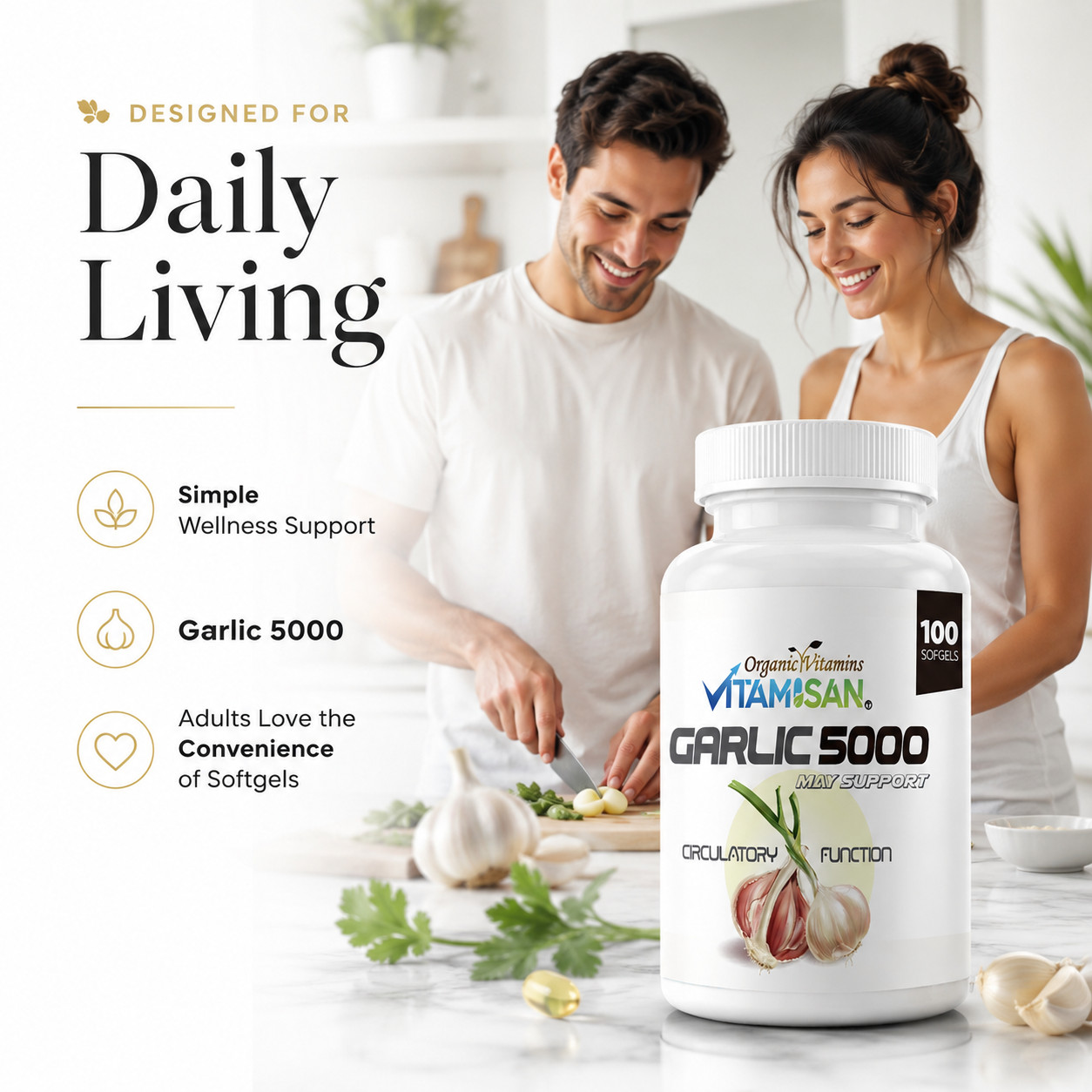 Aged Garlic Extract, garlic is a natural Immune Formula , 100 sofgels odor 5000