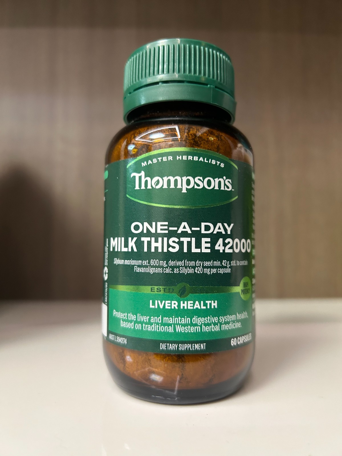 Thompsons One A Day Milk Thistle 42000mg 60 Capsules（EXP：02/27）