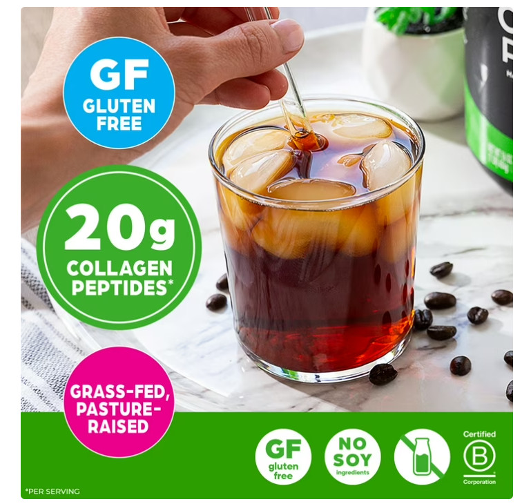 Orgain Hydrolyzed Collagen Peptides Powder For Women & Men, 20g Grass Fed Collag