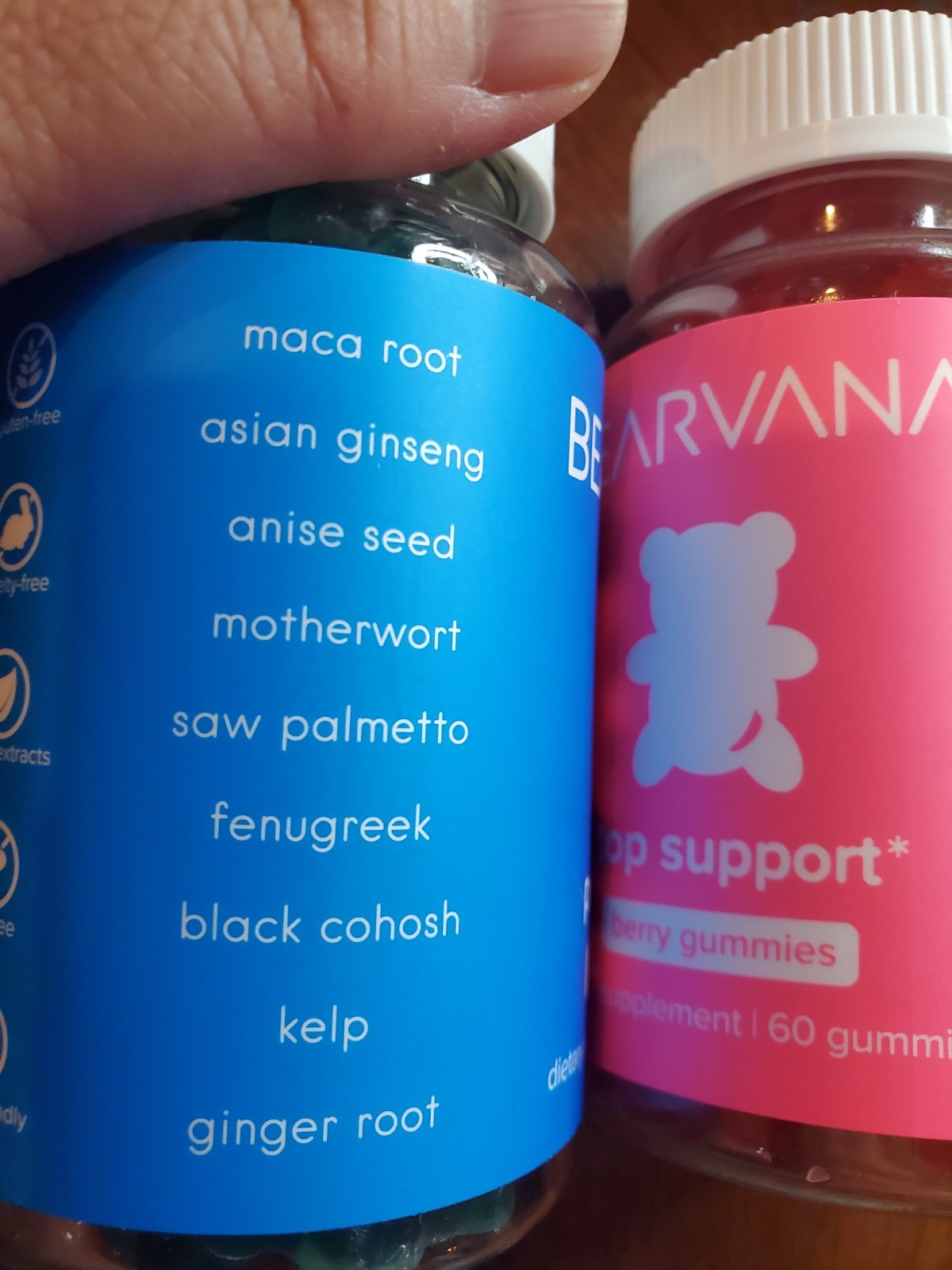 Bearvana Peach Gains And Top Support Supplements, 2 Bottle Bundle