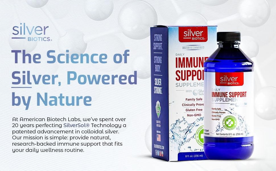 Silver Biotics Patented Multivalent SilverSol Technology 8 Fl Oz (Pack of 1)