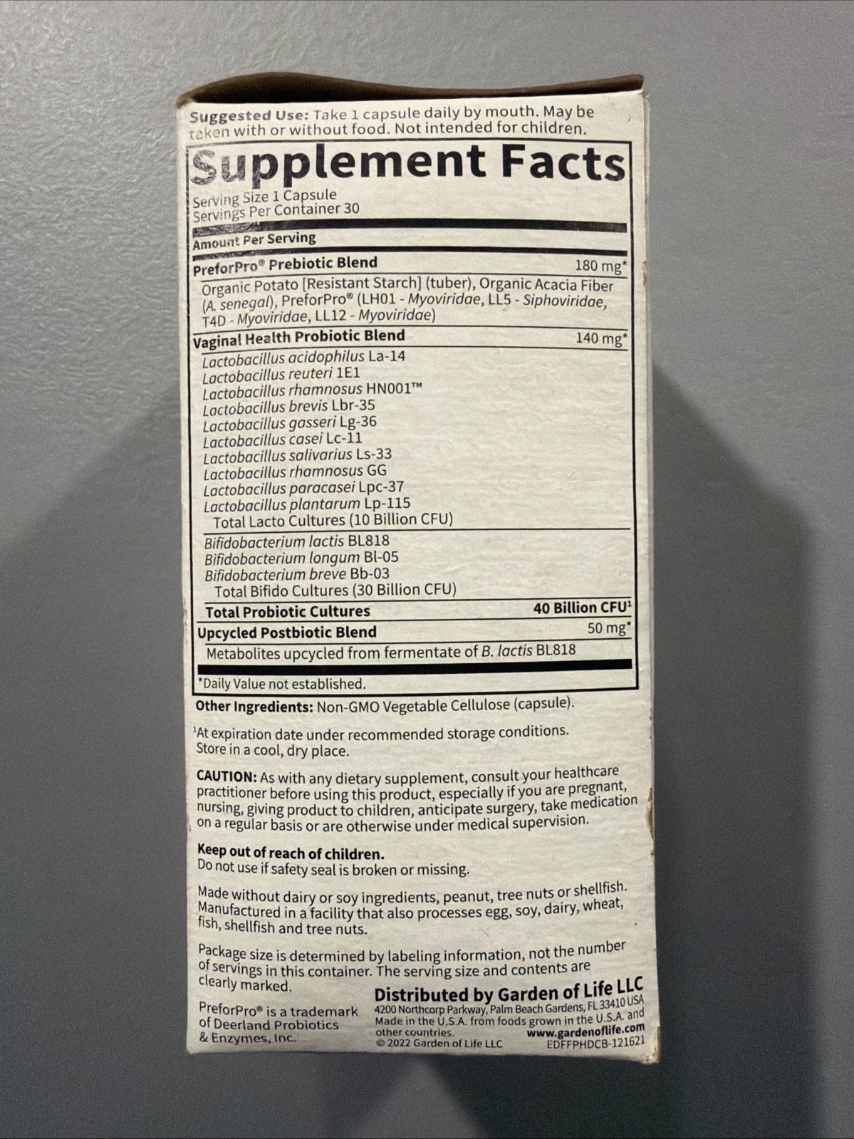 30ct Garden Of Life Dr Formulated Probiotics Feminine pH Daily Care Caps 4/2026