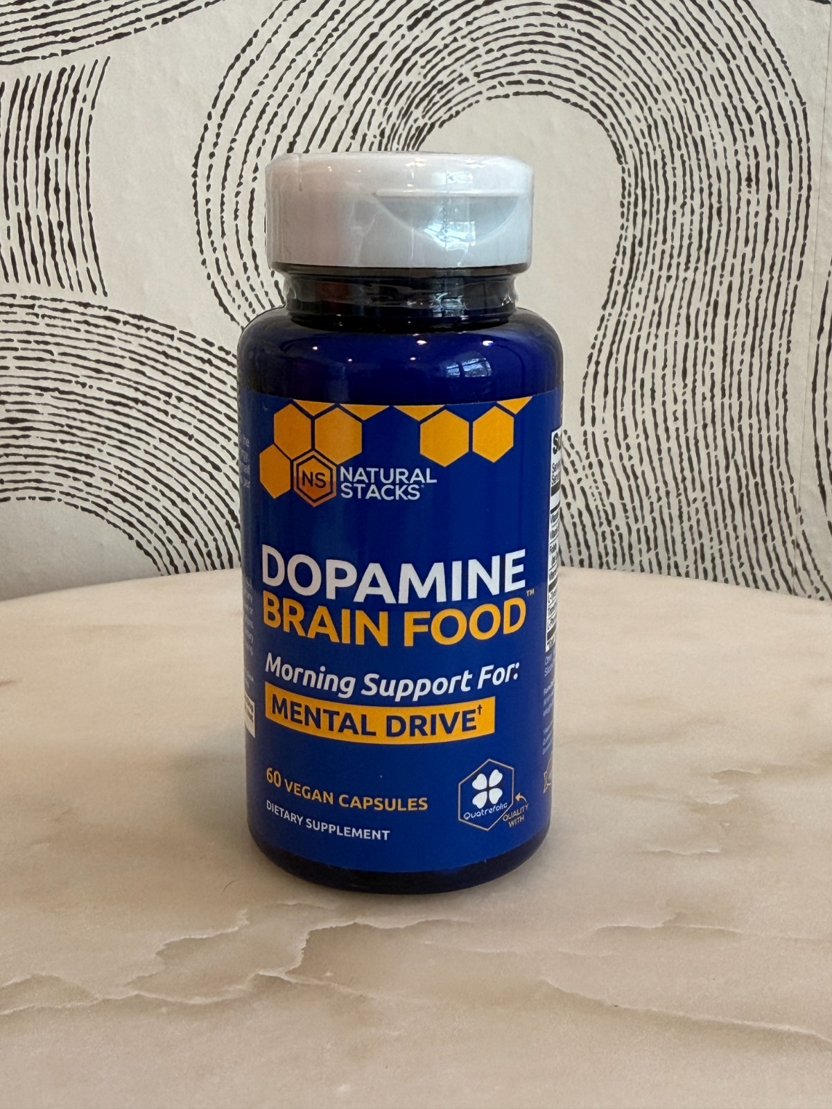 NATURAL STACKS DOPAMINE BRAIN FOOD DIETARY SUPPLEMENT 60 VEGAN CAPSULES – NEW