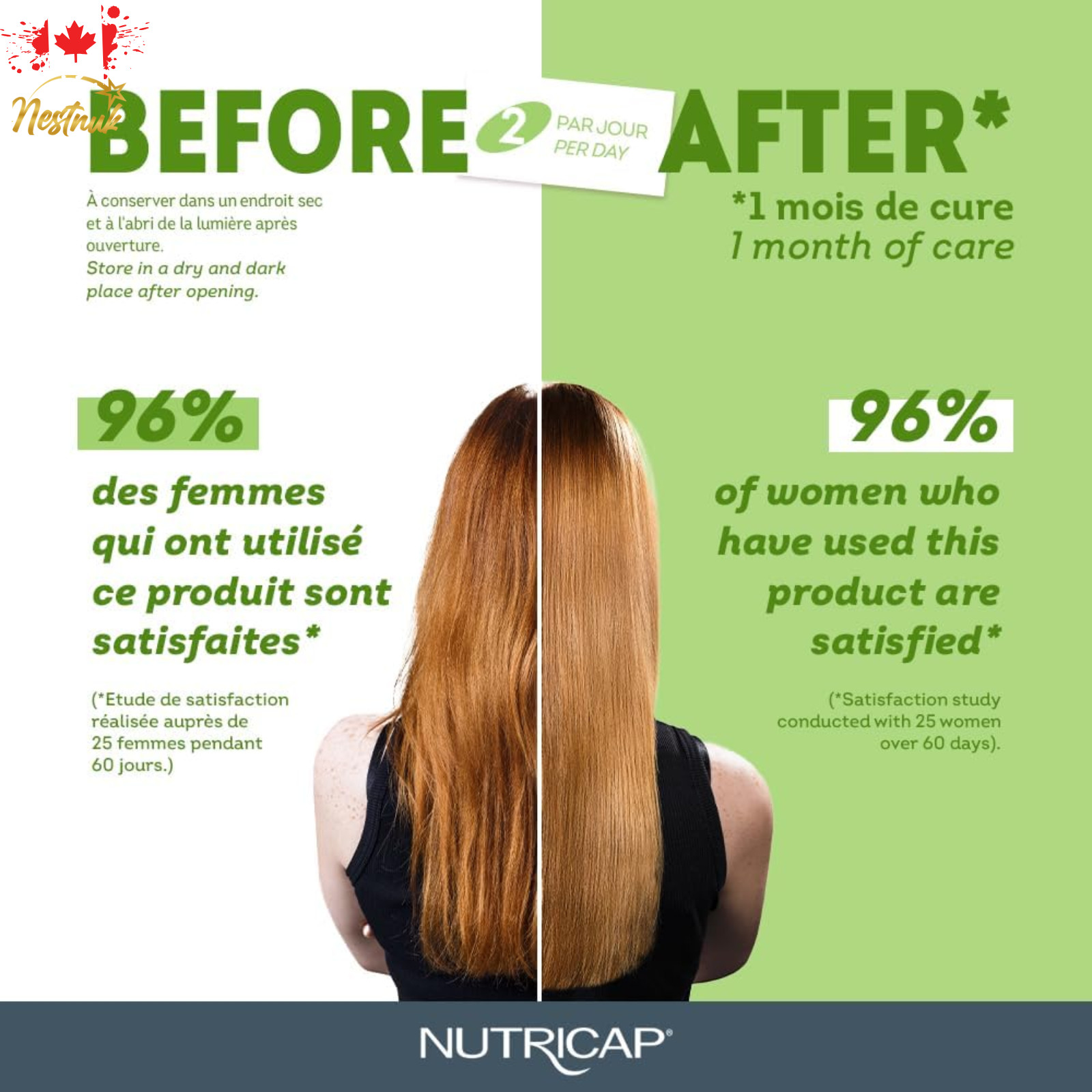 Nutricap Expert Bamboo Hair Strength Vitality Biotin Zinc 60 Softgels