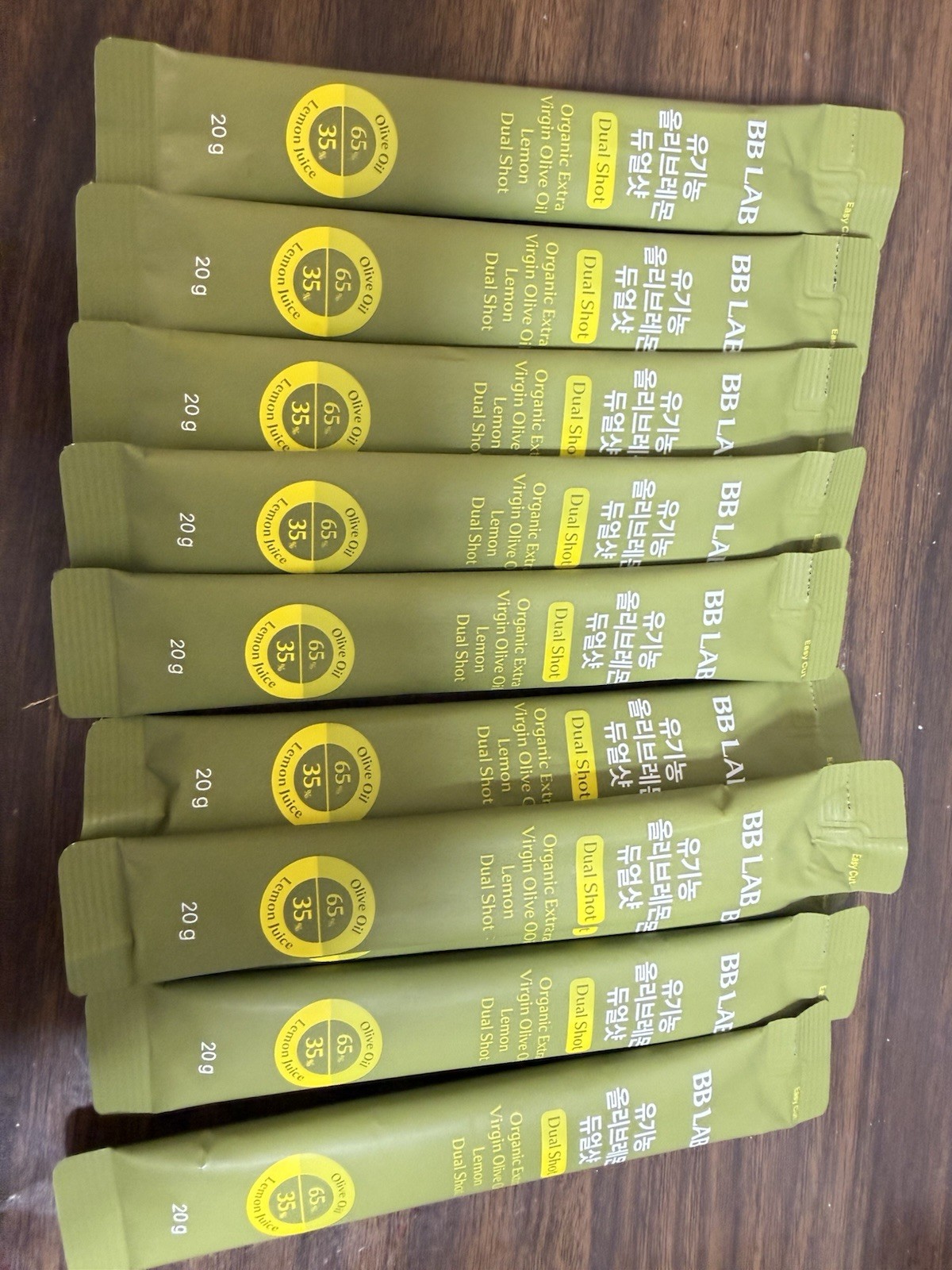 Organic Olive & Lemon Cold-Pressed Extra Virgin Olive Oil Lemon Juice, 16g*10 St