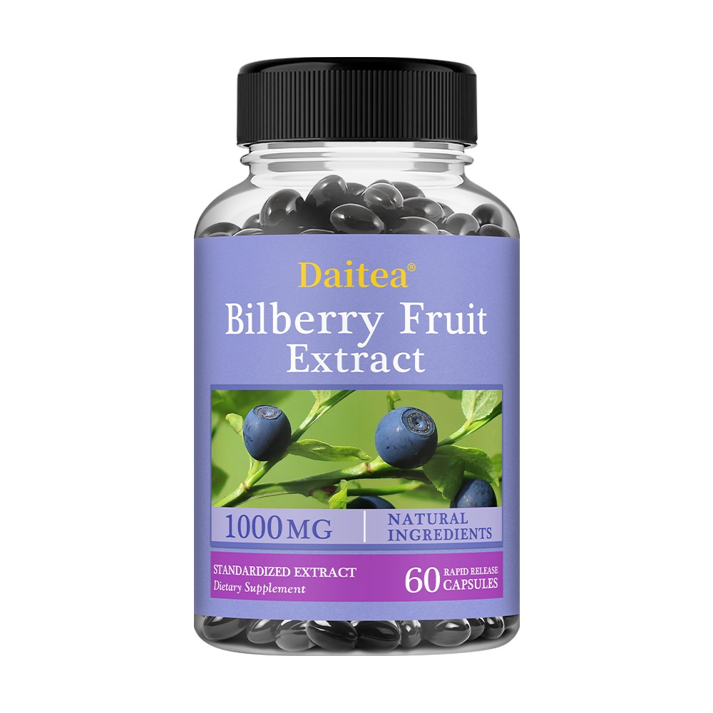 Bilberry Extract Capsules 1000mg | 30/60/120 Count | Supports Eye Health