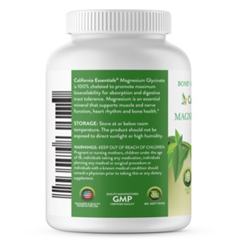 California Essentials Magnesium Glycinate 200mg – 240 Tablets