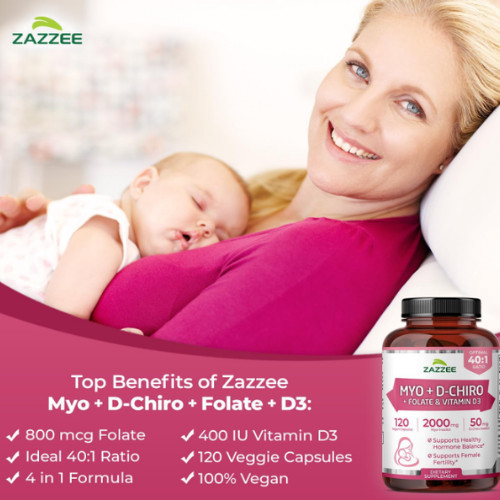 Myo-Inositol + D-Chiro con folato (5-MTHF) y D3 favorece una ovulación saludable