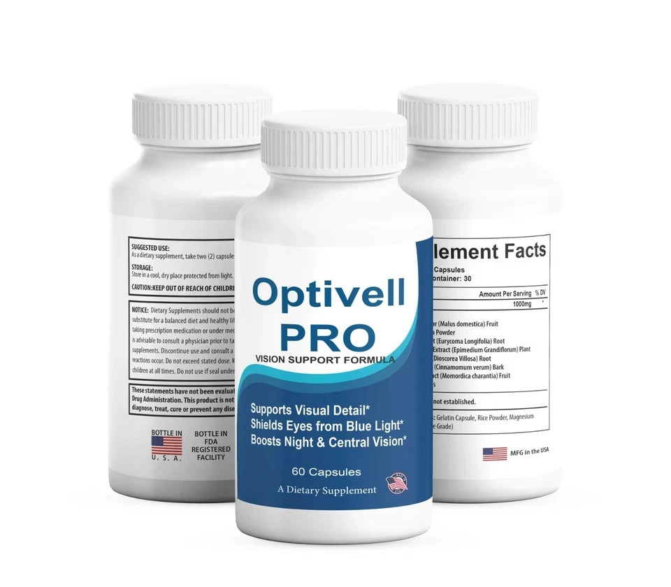 (2 Pack) Optivell Pro Vision Capsules, Optivell Advanced Formula Capsules