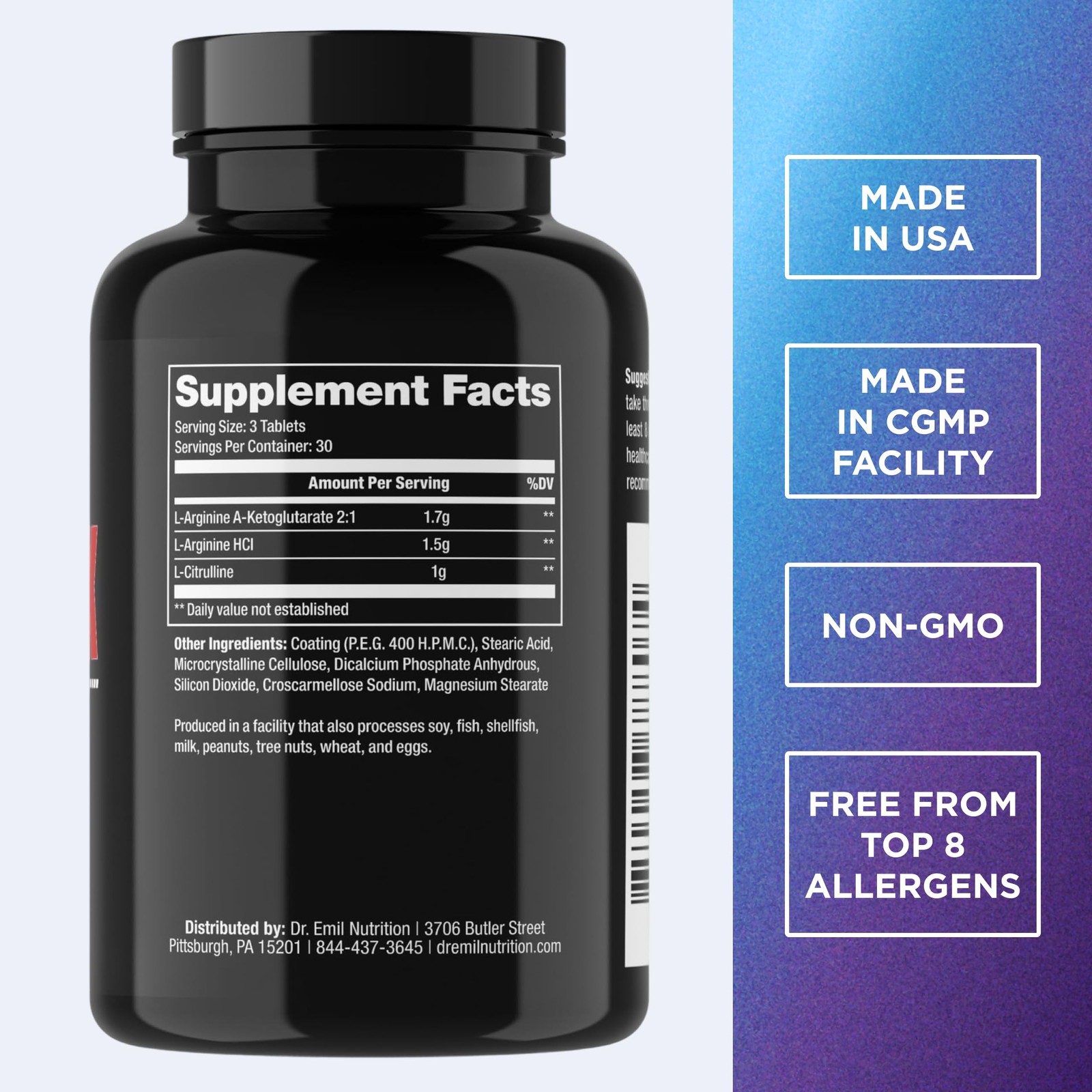 Arginine 3K Elite – High-Dose Nitric Oxide Booster – Supports Blood Flow, Mus…
