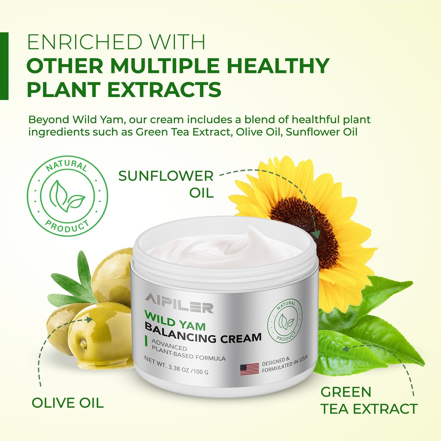 Organic Wild Yam Cream – Advanced Plant-Based Formula for Menopause & Menstrual