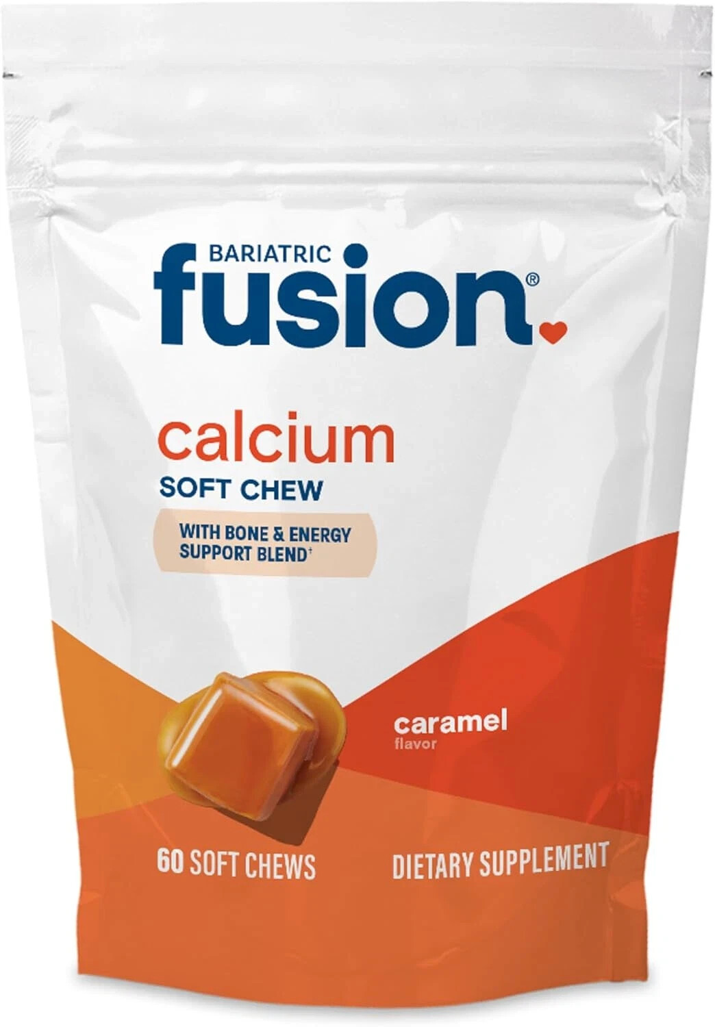 60 Fusion Carmel Bariatric Calcium soft Chews Citrate Vitamin dietary D3 -ii
