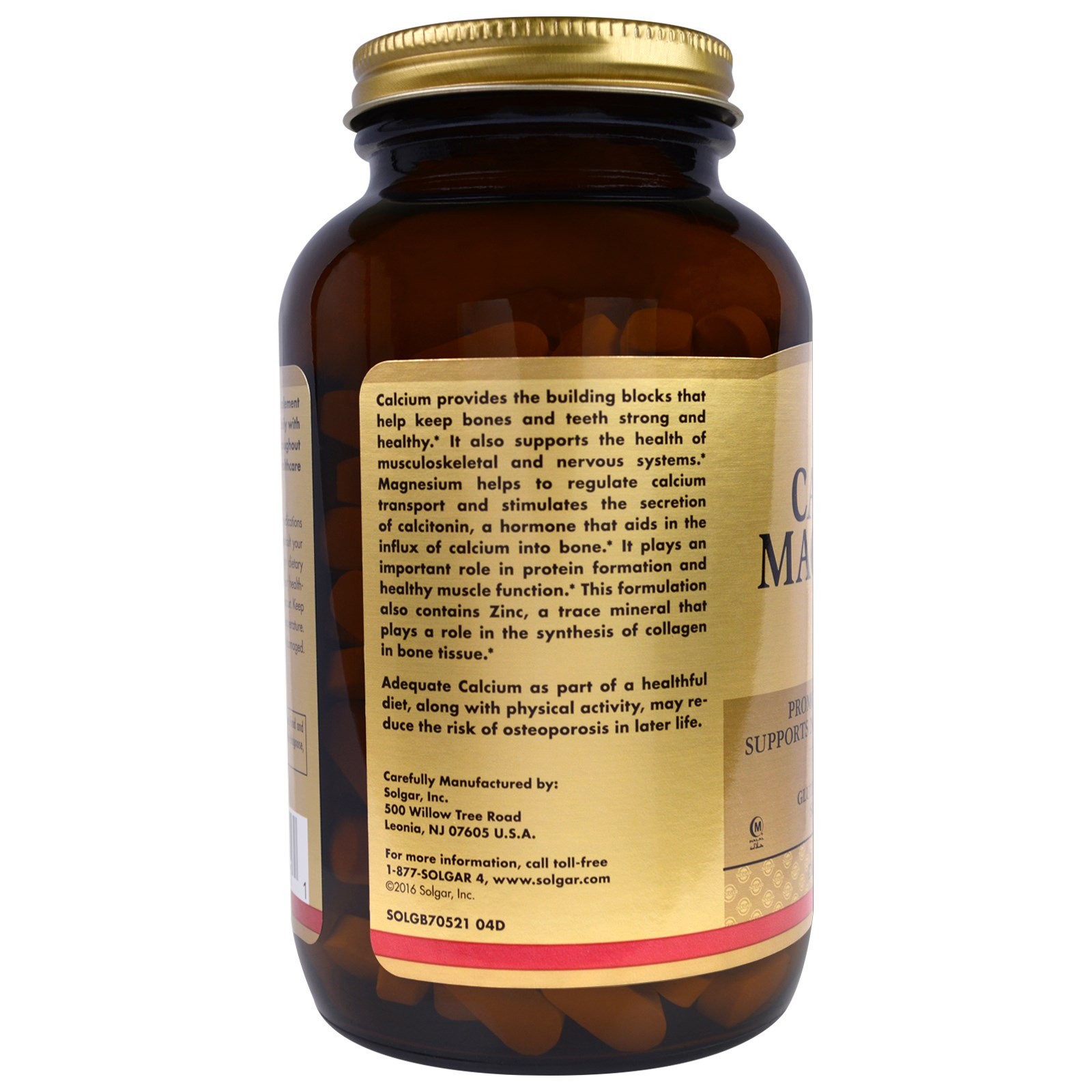 Calcium Magnesium Plus Zinc, 250 Tablets