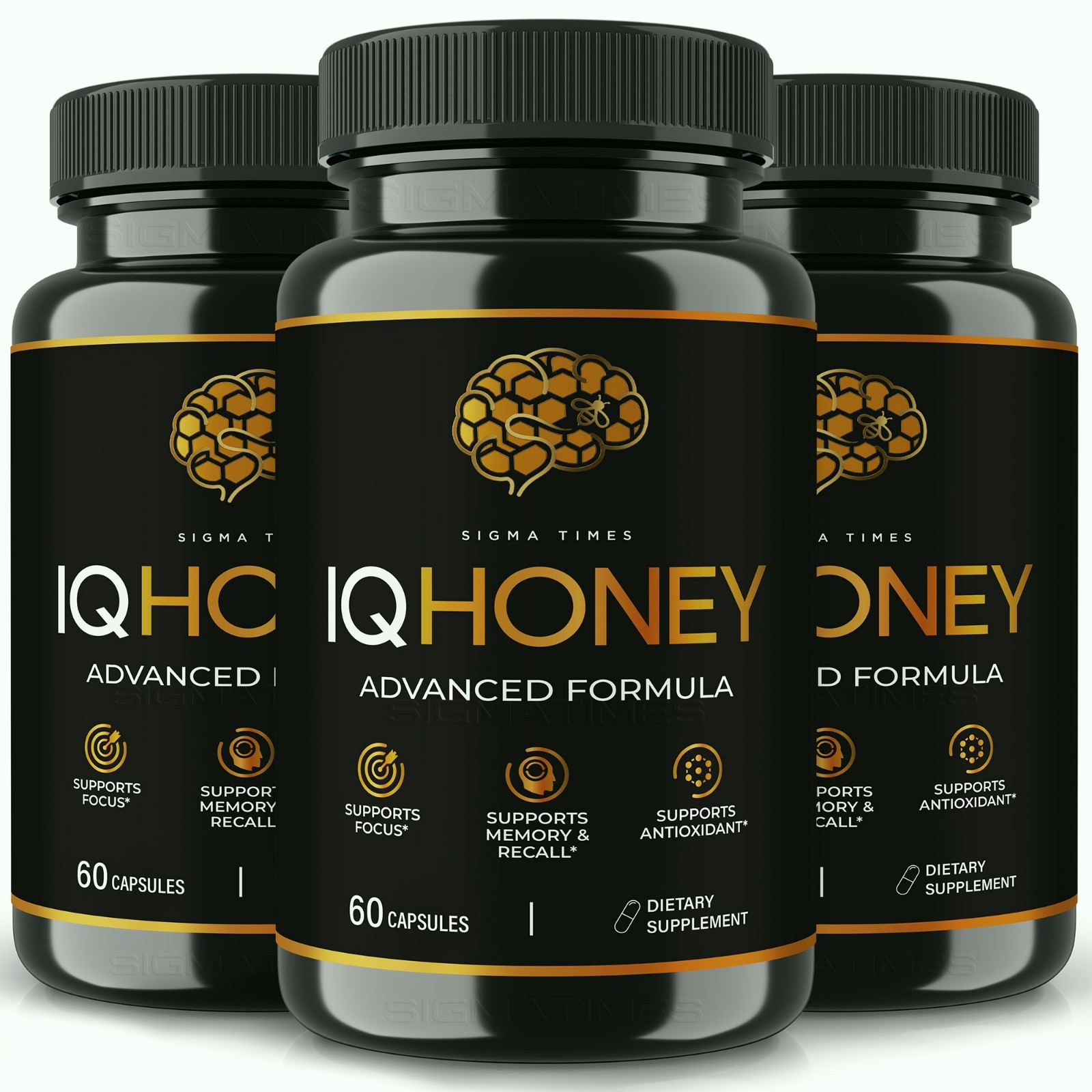 IQ Honey Capsules, IQHoney Brain Health & Memory Support Supplement – 3 Pack