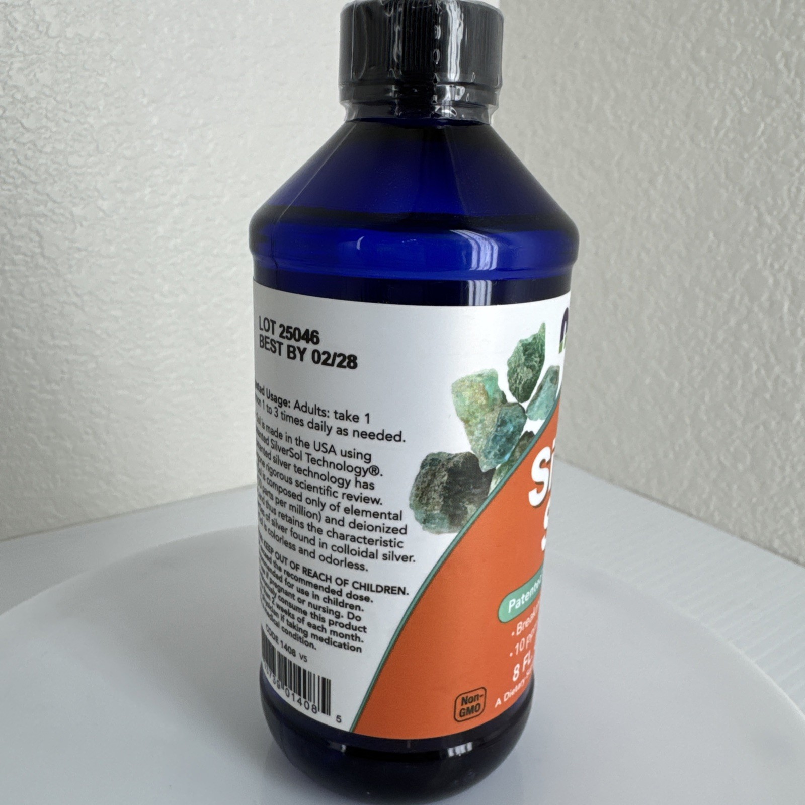 NOW Foods Silver Sol Liquid 10 PPM 8 Ounce 04/2026EXP