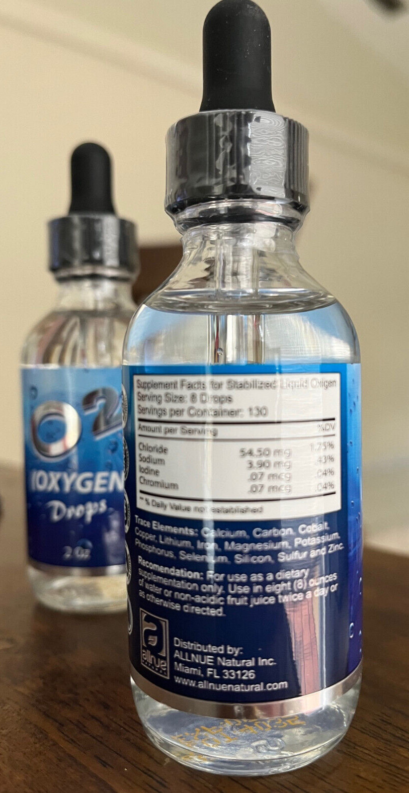 3 Oxygen Liquid Drops Health Naturally Dropper Cell Stabilized Energy Health