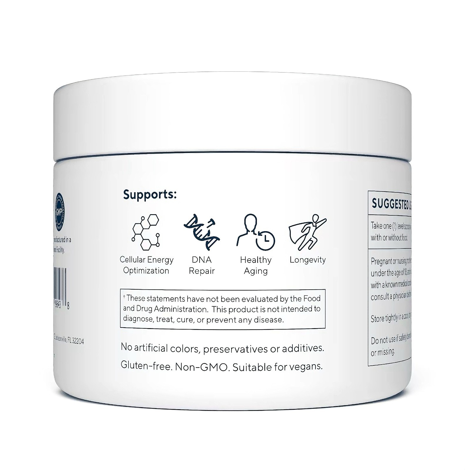 3 Packs Renue Nicotinamide Clean 100g Precursor By Powder Jars, NAD+ Science
