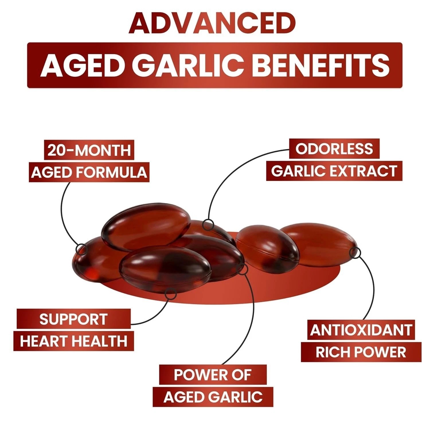 Resilia Garlic Extract 1200mg Softgels (60 Count) – Odorless Aged Garlic Extra**
