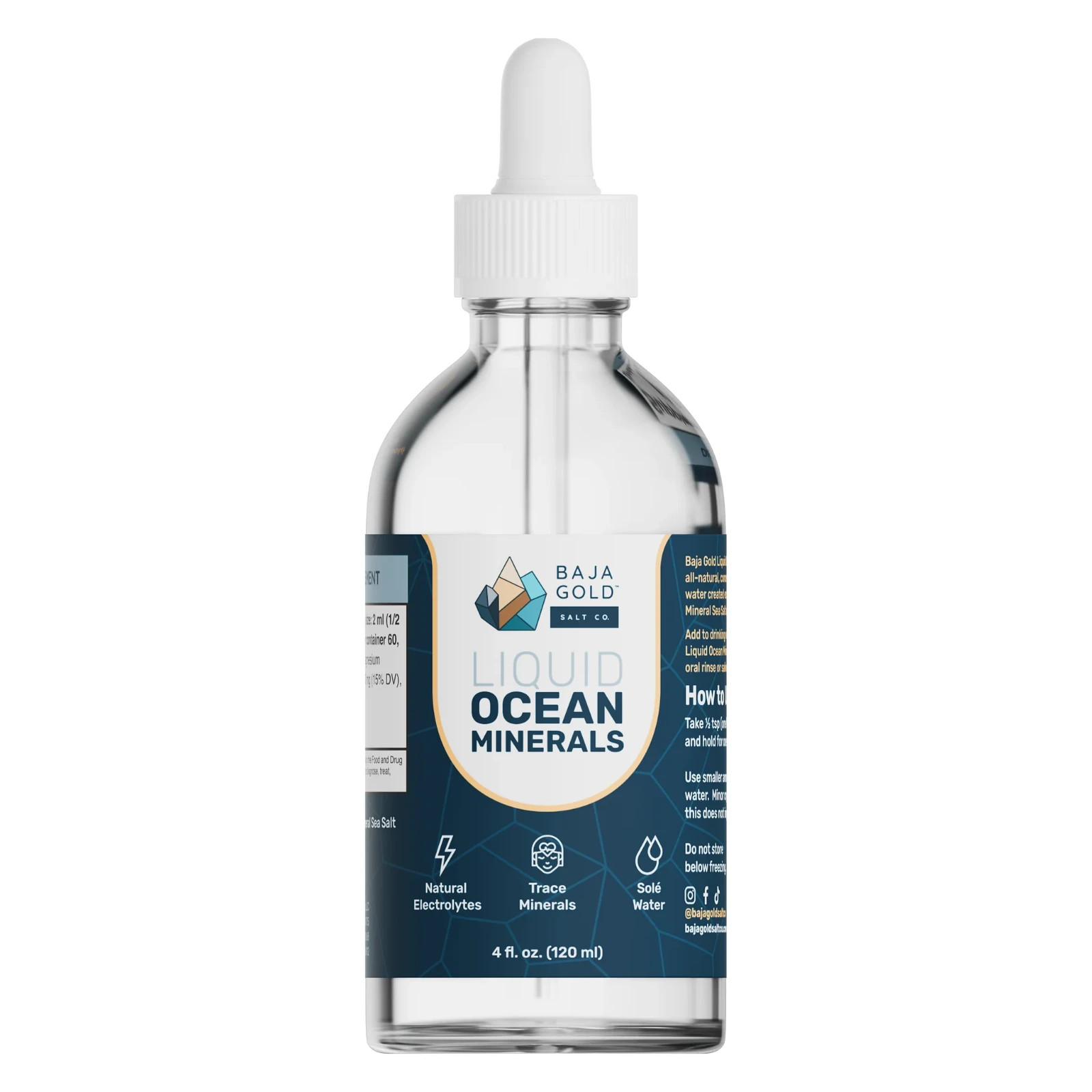 BAJA GOLD Liquid Ocean Trace Mineral Drops Ionic Electrolytes NEW Exp 6/2033