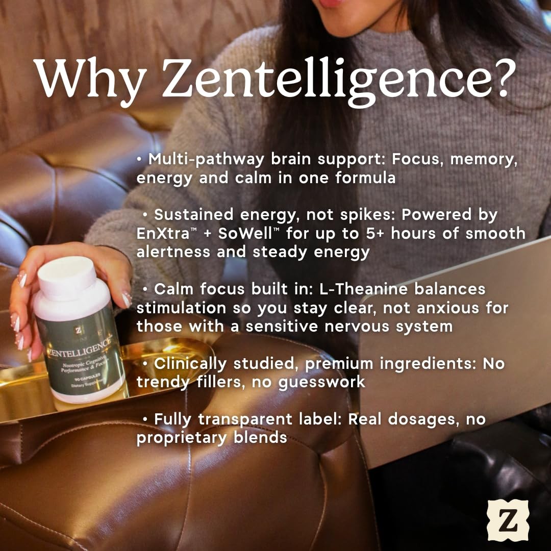 Zen Principle Zentelligence Focus Nootropic Supplement For Formula L-Theanine