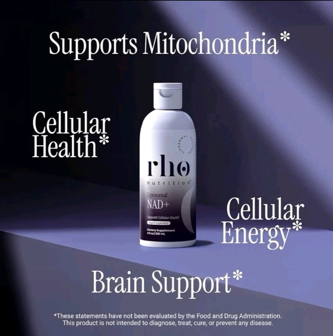 Rho Nutrition Liposomal Supplement Trio NAD+ Glutathione Curcumin & Resveratrol