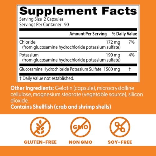 Doctors BEST Glucosamine, Joint Support, 180 Count (Pack of 1), No Color