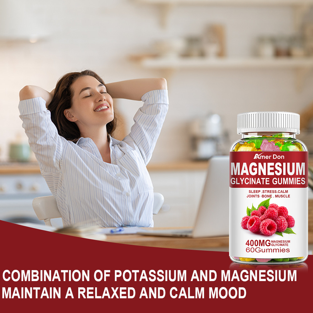 Magnesium Glycinate Gummies – Magnesium Supplements – Highest Potency 60 Gummies
