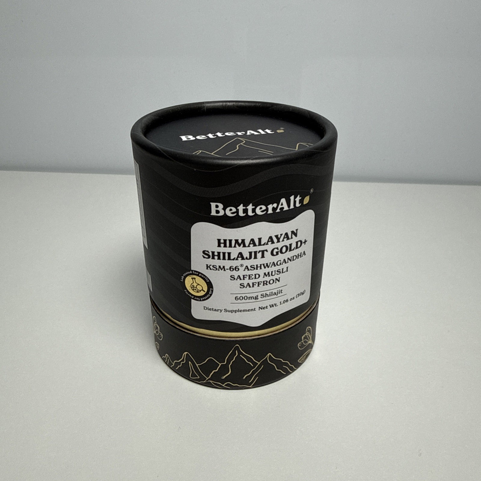 BetterAlt Himalayan Shilajit Gold+ Ashwagandha, Musli, Saffron 1.06oz Exp: 2027