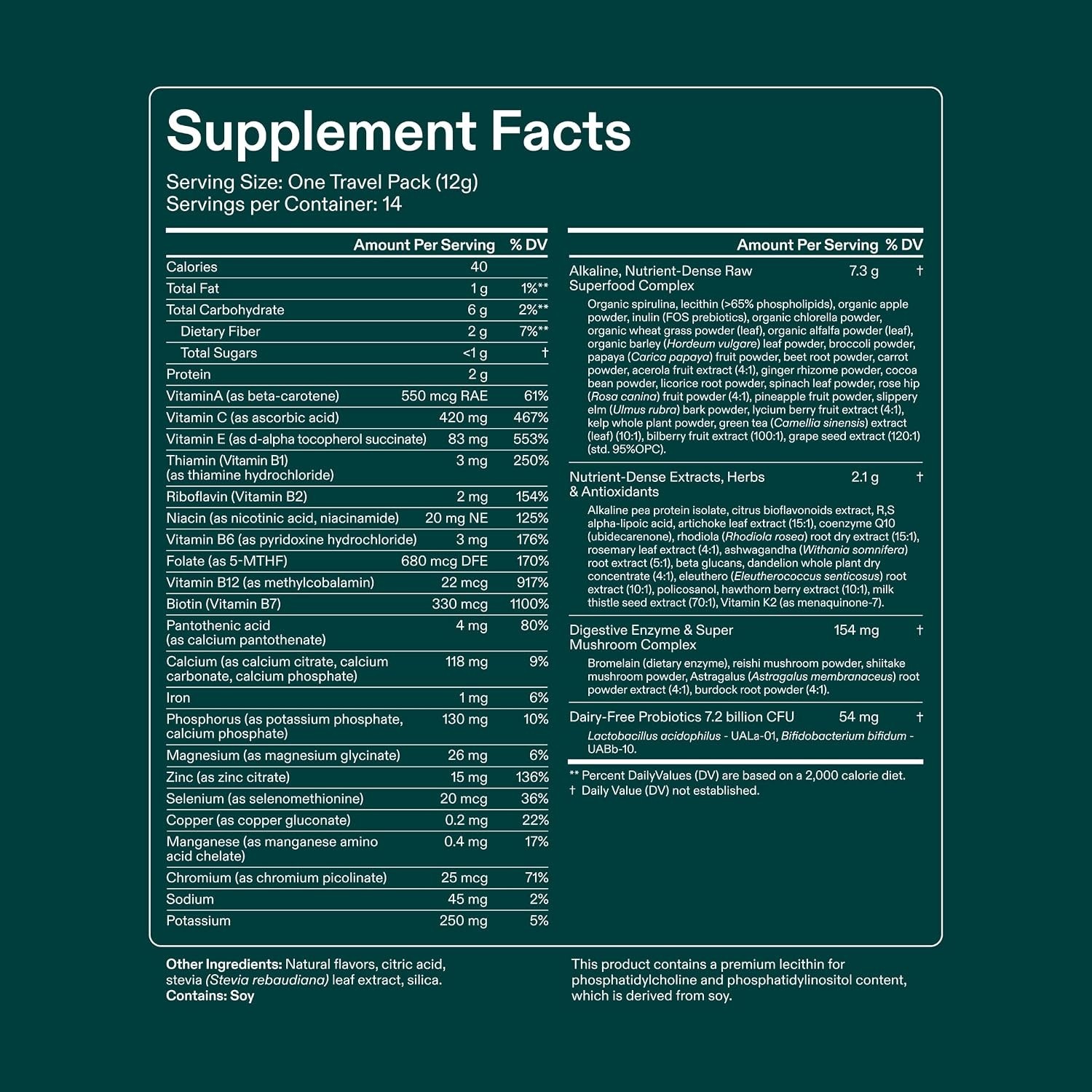 Athletic Greens Superfood and Probiotic, 75 Vitamins, Travel Pack 14ct | Incl…