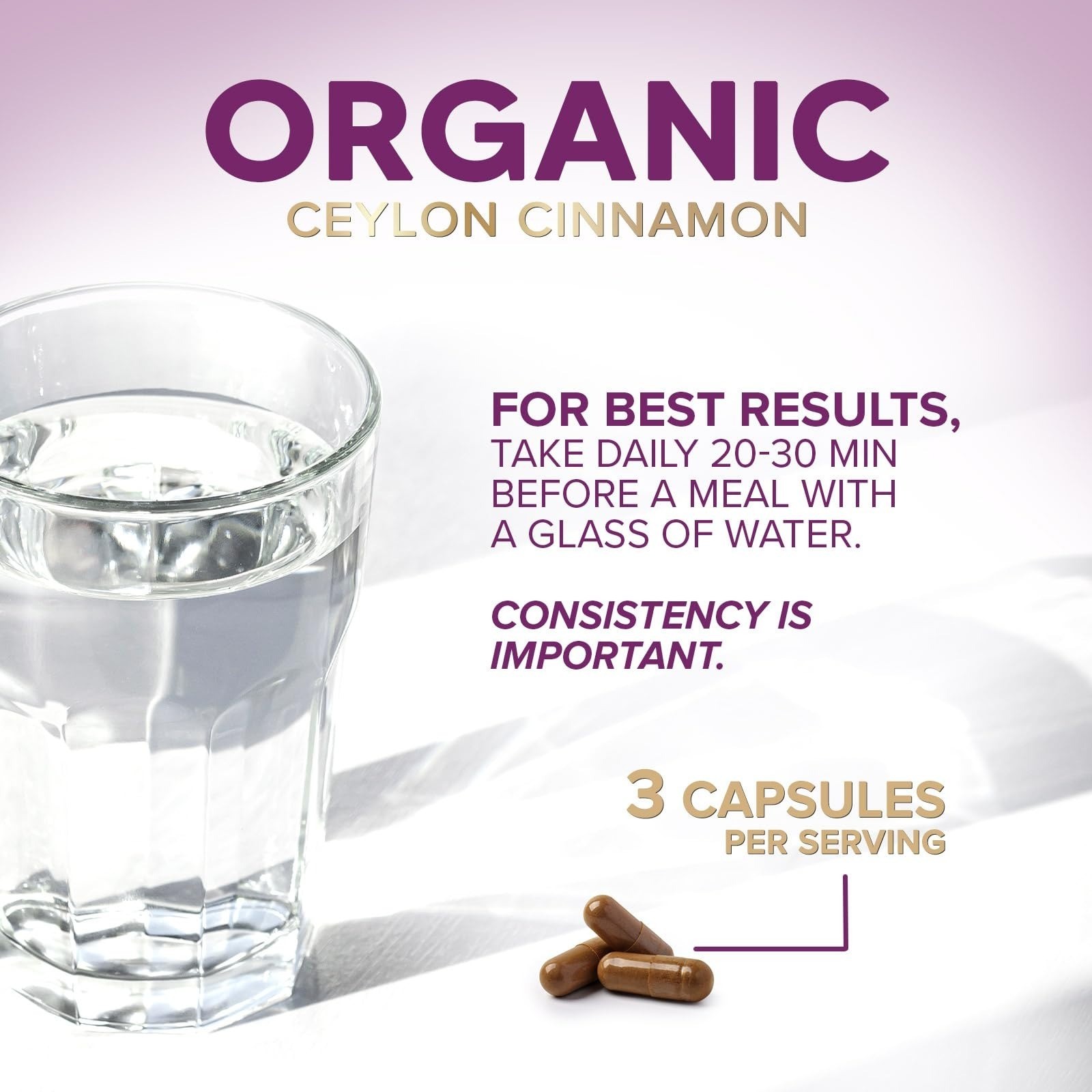 Nature’s Choice Ceylon Cinnamon Capsules – 100% Organic – 60 Count