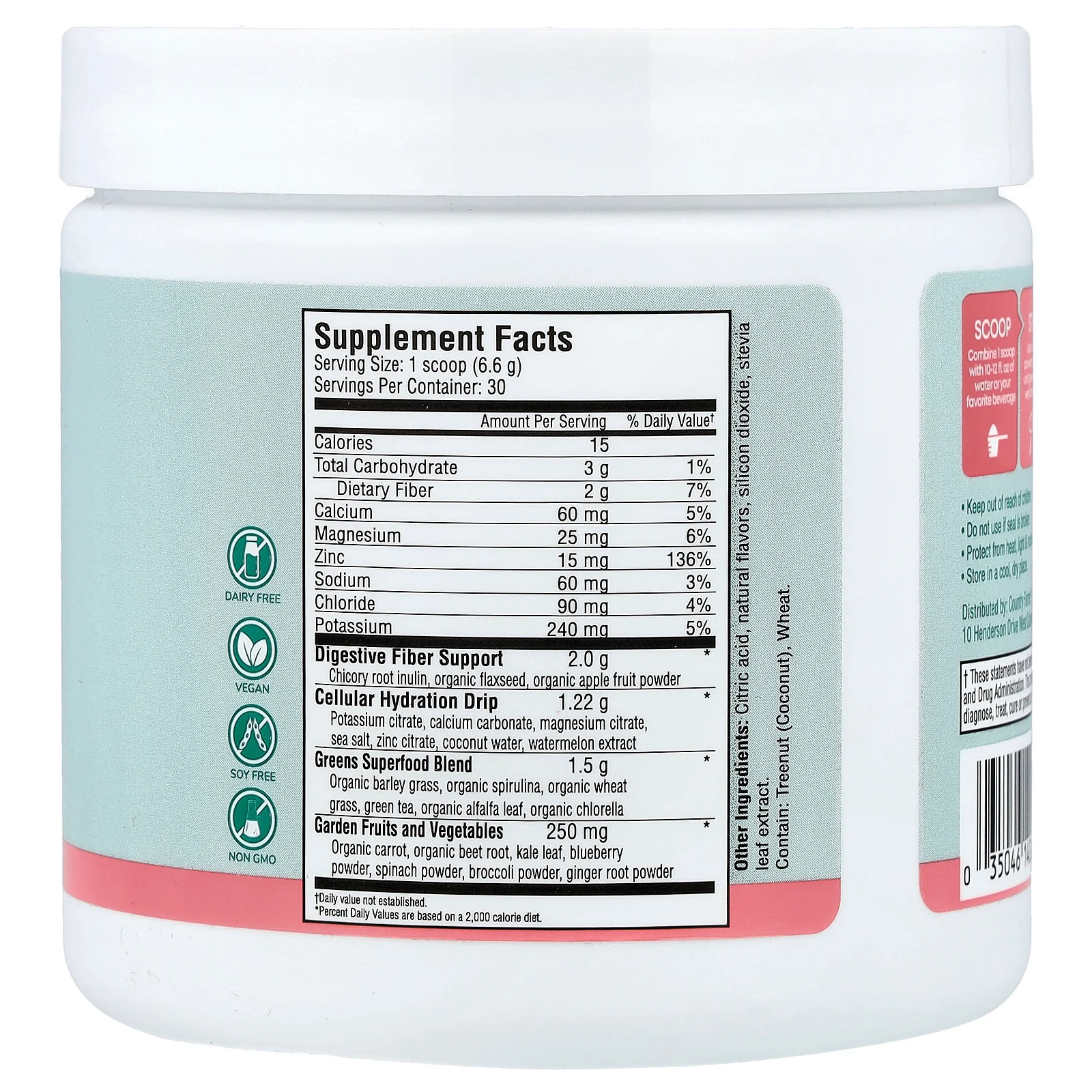 Refreshers, Super Greens + Electrolytes, Watermelon, 6.98 oz (198 g)
