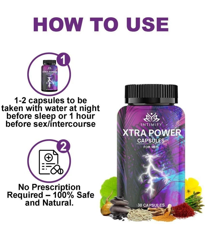 NEW Intimify Xtra Men’s Dietary Supplement 30 Capsules Free Shipping