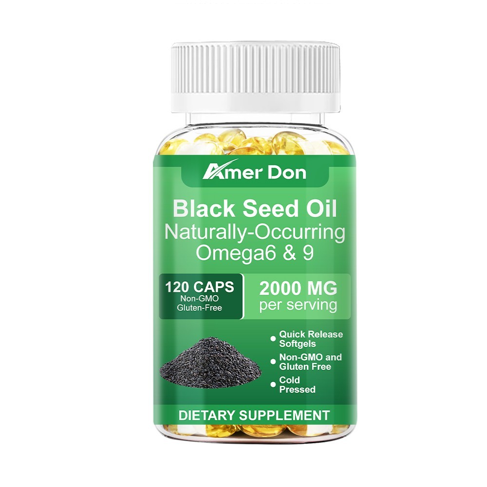 Black Seed Oil 2000mg | 120 Capsules | Nigella Sativa | Cold Pressed | Non-GMO