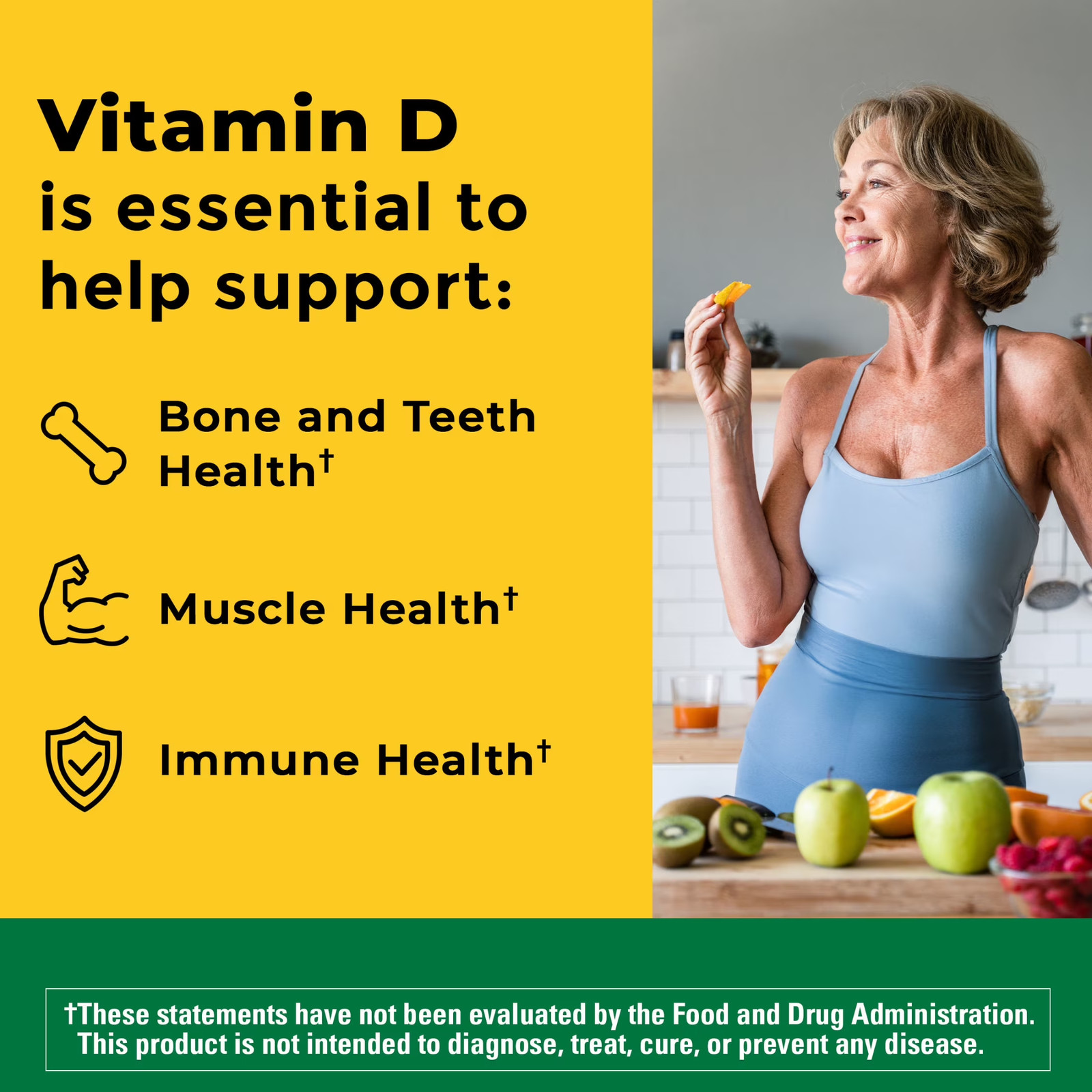 Vitamin D3 K2, 5000 IU (125 Mcg) Vitamin D Softgels, Dietary Supplement, 60 Coun