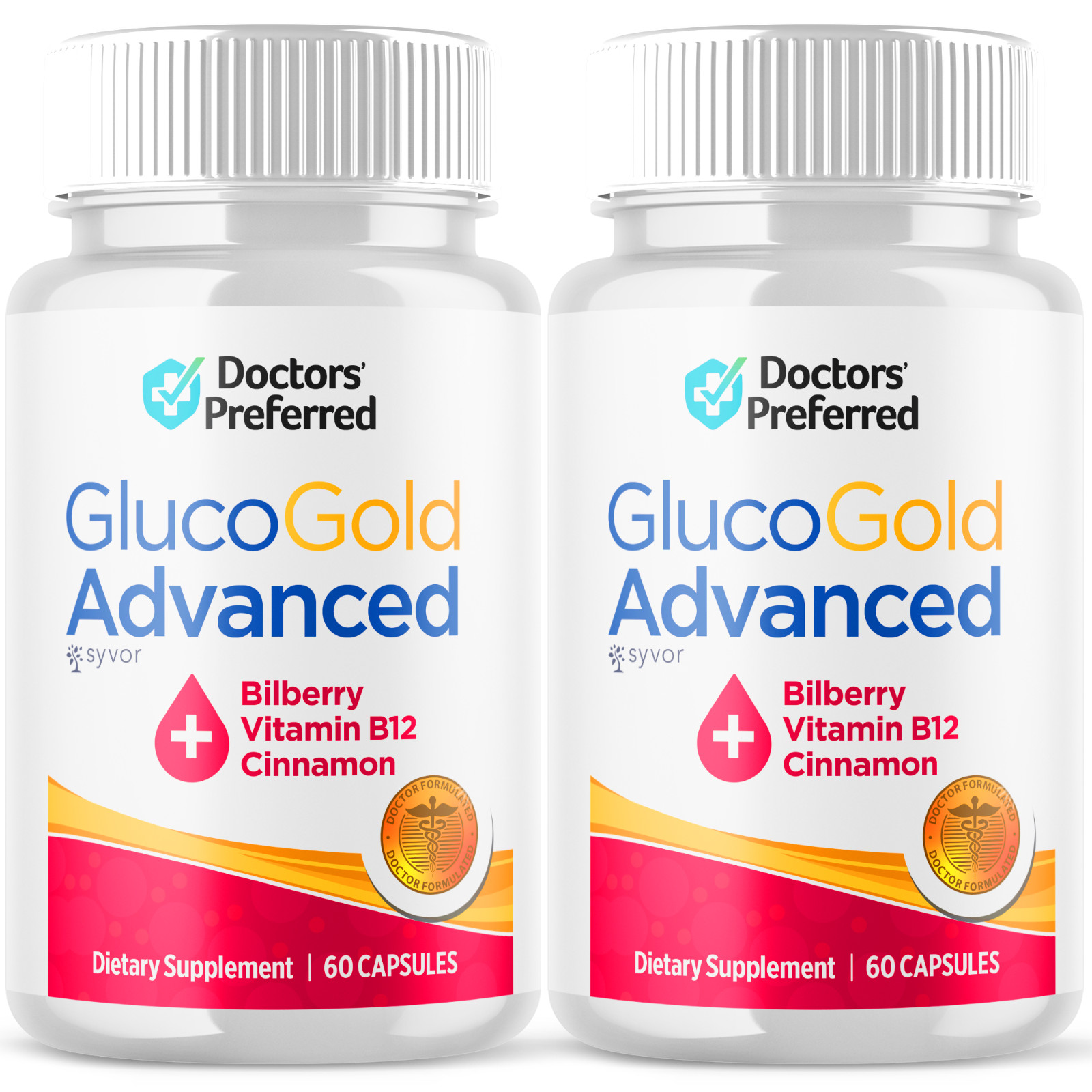 (2 Pack) Gluco Gold Blood Balance Advanced Support Glycogen Supplement 120 Caps