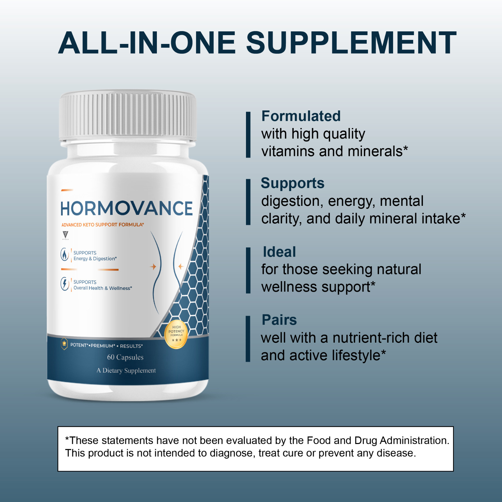 (3 Pack) HORMOVANCE Advanced Keto Support, HORMO VANCE Formula (180 Capsules)