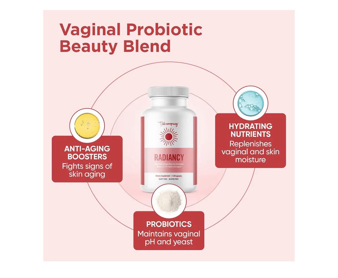 3Pack bb Company Radiancy Vaginal Probiotics Vaginal 360 ph Balance Dryness Caps