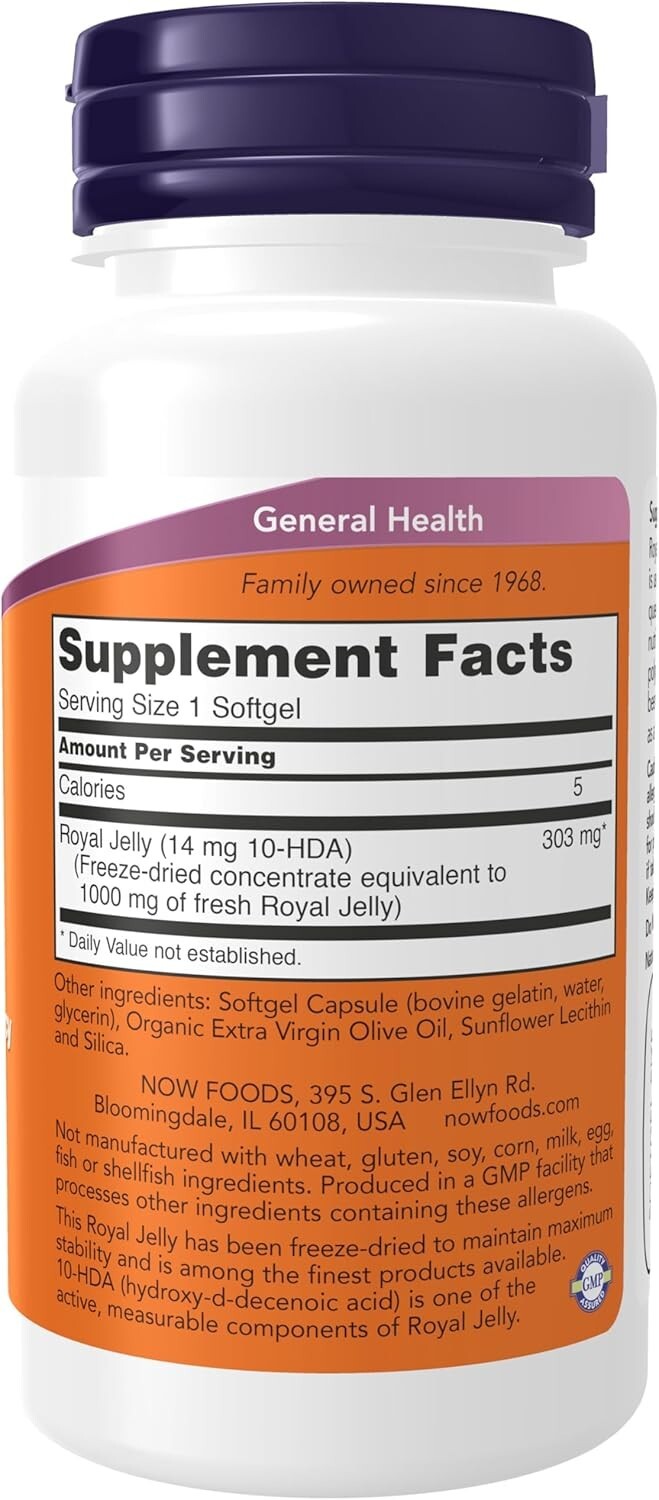 NOW Foods(2 PACKS), Royal Jelly, 1,000 mg, 60 Softgels