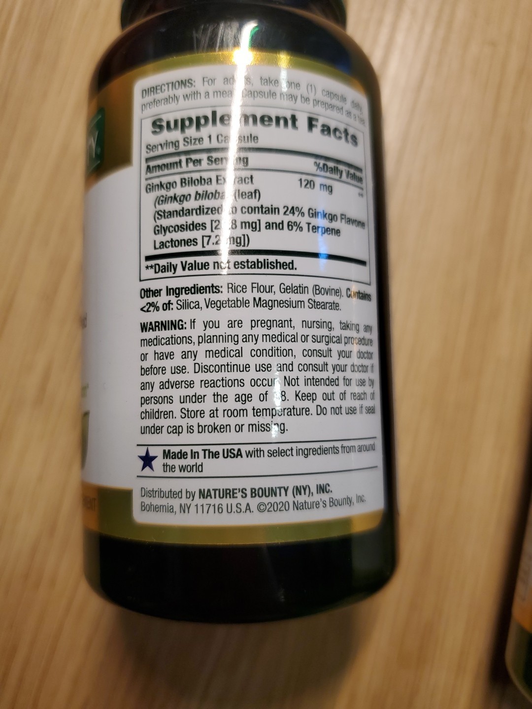2 Pack GINKGO BILOBA 120mg – 200 Caps (2×100) [Exp 2028] Brain Function & Memory